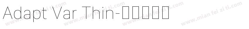 Adapt Var Thin字体转换